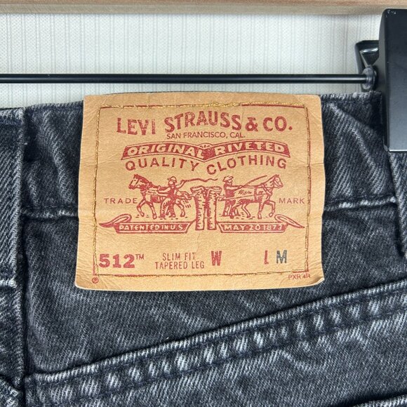 Levi's Vintage 512 Slim Fit Tapered Leg Gray Denim Jeans Womens 9 High Rise 90s - Picture 9 of 10